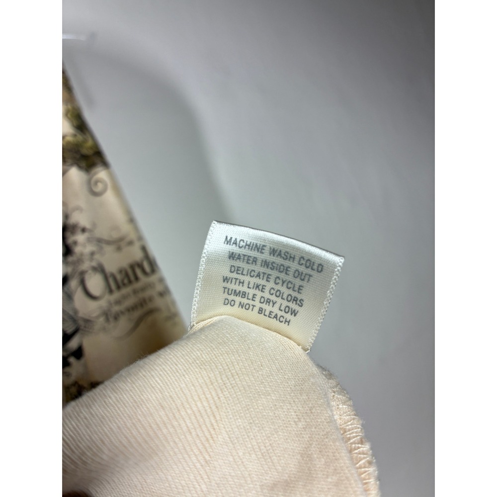 Vintage 90s Y2K Allover Graphic Print Chardonnay Wine Country Shirt Top XL Fairy - Picture 15 of 15